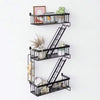 Tomnk 3-Tier New York Decorative Ladder Shelf, Room Organization, Wall Decor Floating Shelf Black Metal Shelves For Bedroom, Home Office Storage And Display, Room Decor