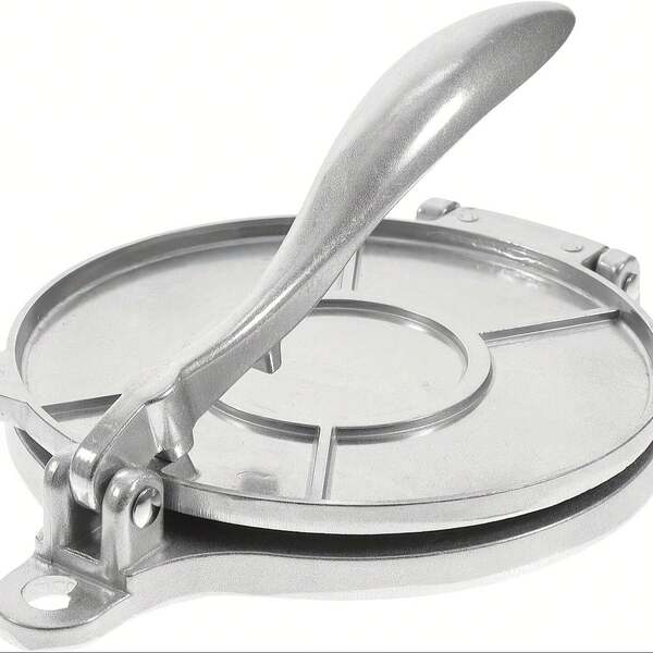 Corn Tortilla Maker, 8inch Aluminum Corn Tortilla Maker, Flour Corn Tortilla Maker,  Flatbread Maker, Pancake Maker, Corn Tortilla Maker, Corn Roll Maker, Flatbread Maker, Corn Tortilla, Pizza, Dumpling, Bread Dough Press Machine (Silver)