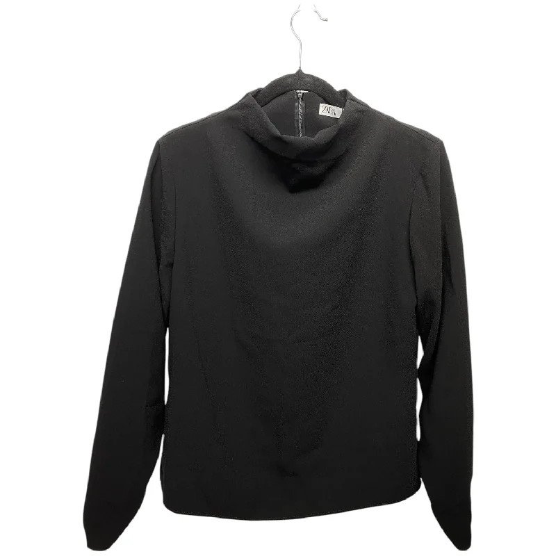 Top Long Sleeve By Zara In Black, Size: Xs