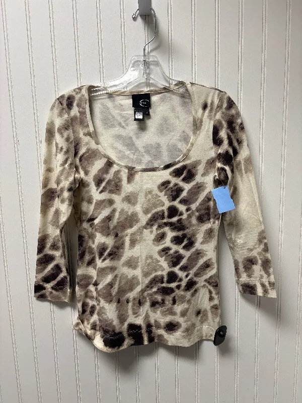 Top Long Sleeve Designer By Roberto Cavalli In Tie Dye Print, Size: S