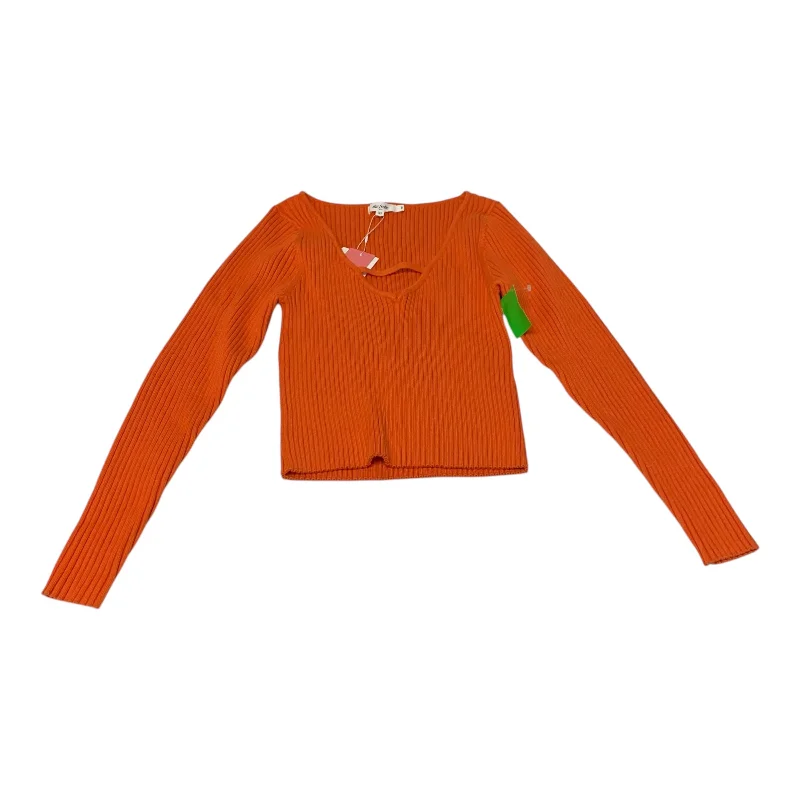 Top Long Sleeve By The Frolic In Orange, Size: L