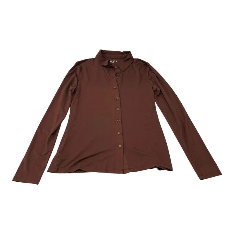 Top Long Sleeve By Loft In Brown, Size: Xs