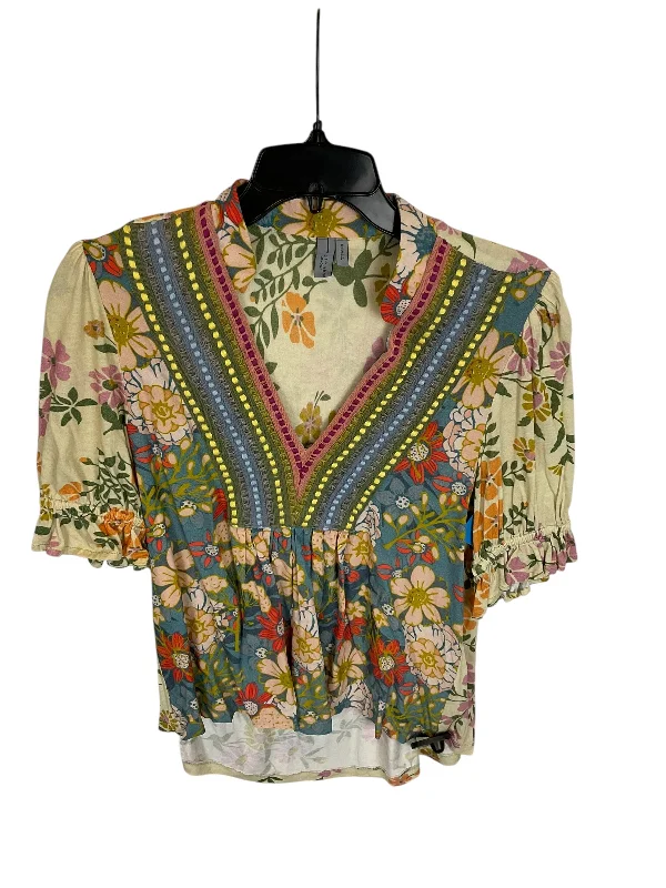 Top 3/4 Sleeve By Bl-nk In Multi-colored, Size: Xs