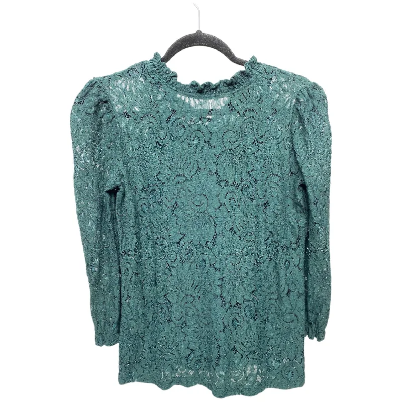 Top Long Sleeve By Adiva In Green, Size: Xs