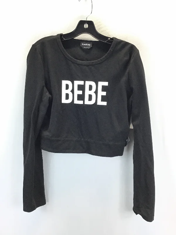 Top Long Sleeve By Bebe In Black, Size: L