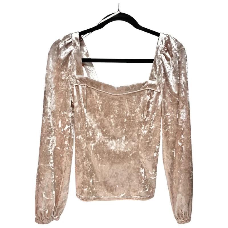 Top Long Sleeve By Anthropologie In Pink, Size: S