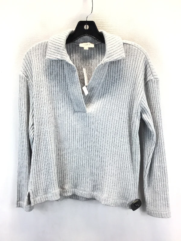 Top Long Sleeve By Loft In Grey, Size: Xs