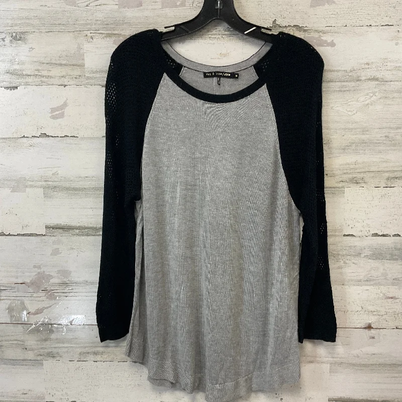 Top Long Sleeve By Rag And Bone In Black, Size: M