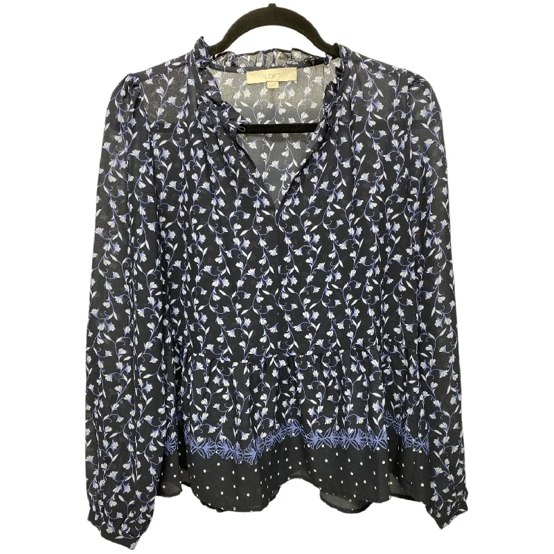 Top Long Sleeve By Loft In Floral Print, Size: Xs