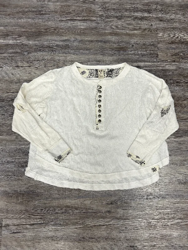 Top Long Sleeve By We The Free In White, Size: Xs