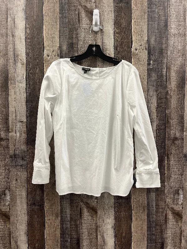 Top Long Sleeve By Talbots In White, Size: Lp