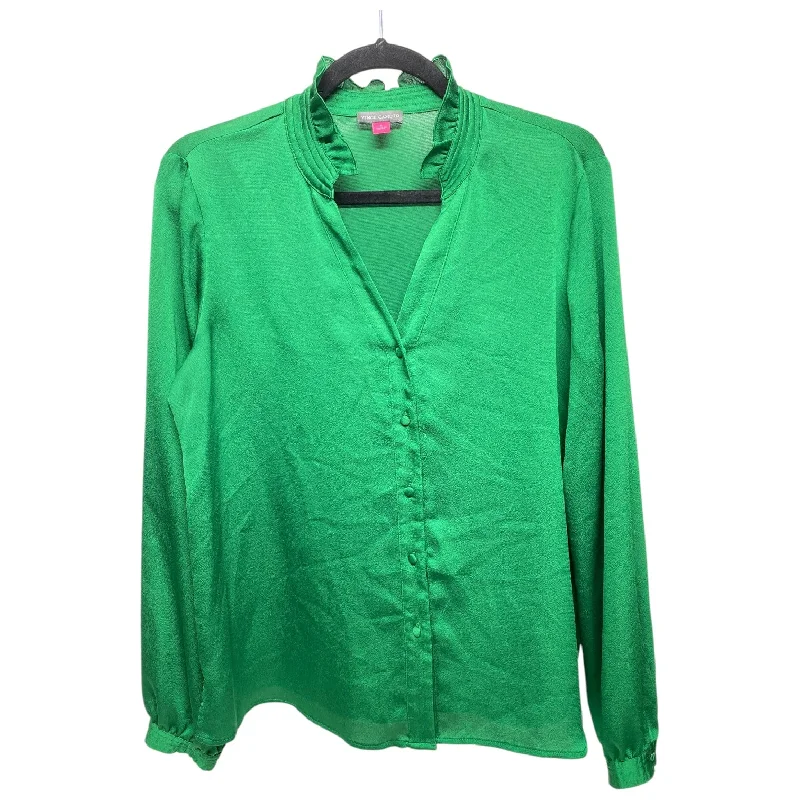 Top Long Sleeve By Vince Camuto In Green, Size: S