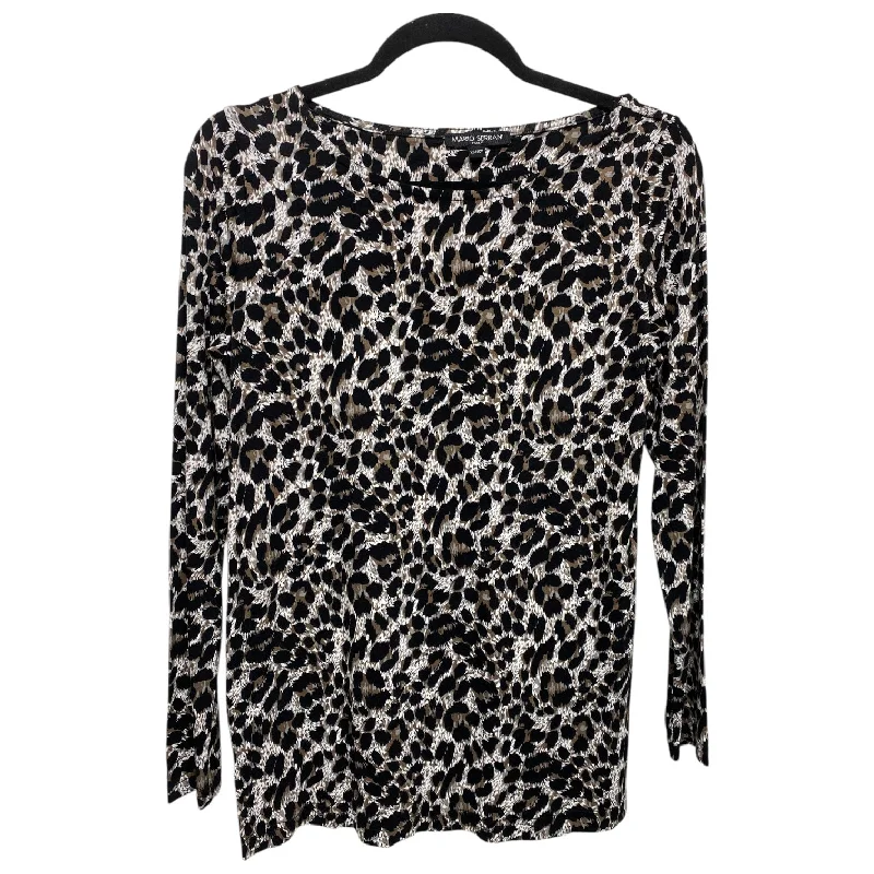 Top Long Sleeve By Mario Serrani In Animal Print, Size: Xs