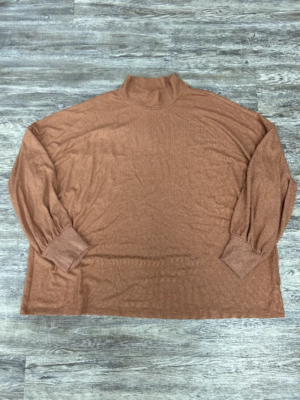 Top Long Sleeve By Maurices In Brown, Size: 3x