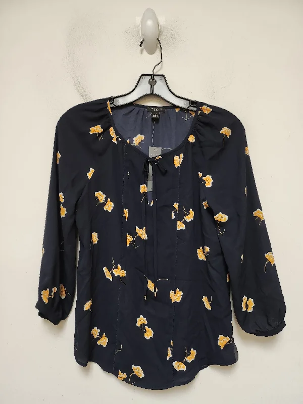 Top Long Sleeve By Ann Taylor In Floral Print, Size: Xsp