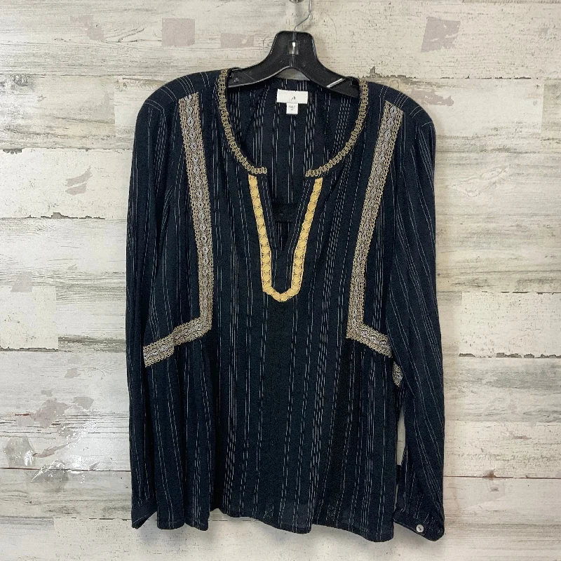 Top Long Sleeve By J. Jill In Black, Size: M