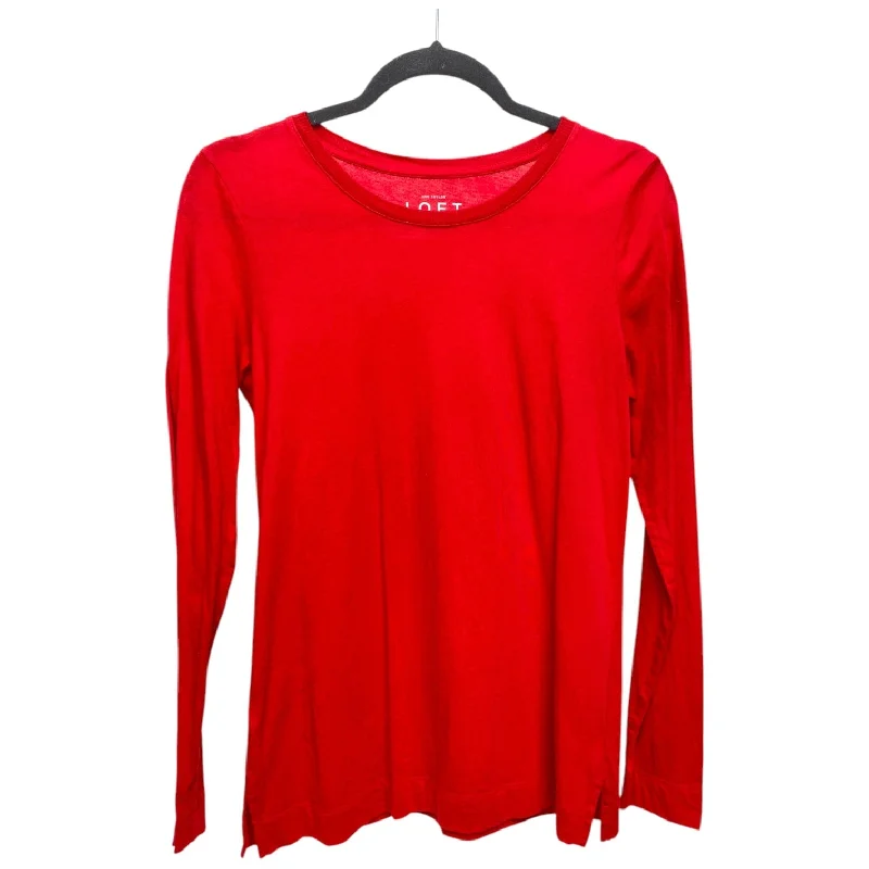 Top Long Sleeve Basic By Ann Taylor In Red, Size: S