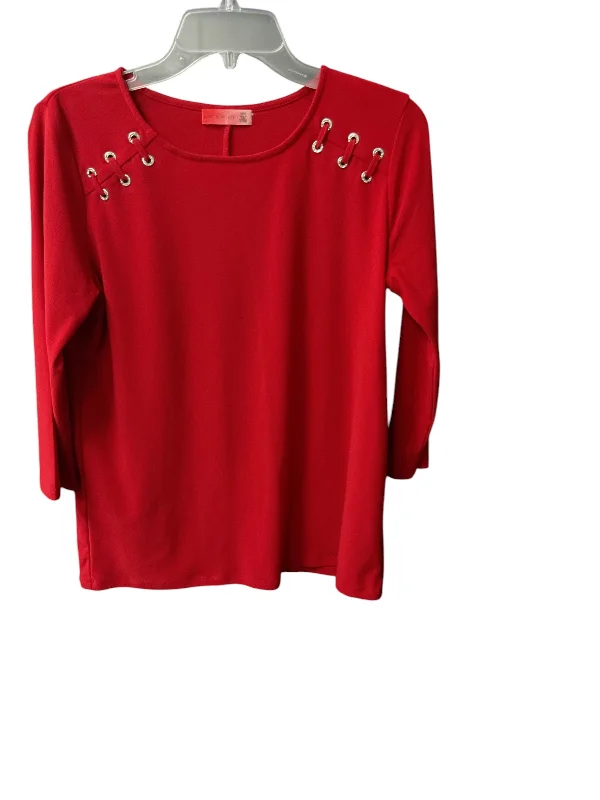 Top 3/4 Sleeve By Clothes Mentor In Red, Size: M