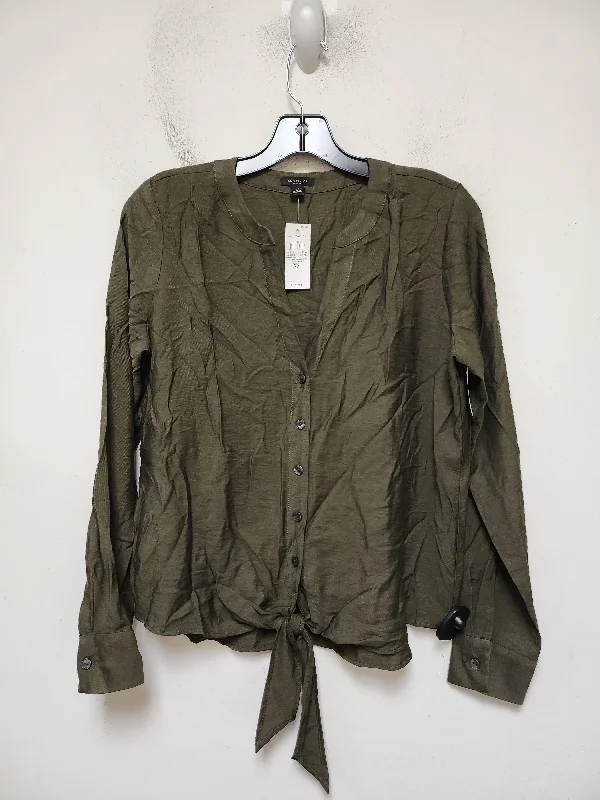 Top Long Sleeve By Ann Taylor In Green, Size: Xs