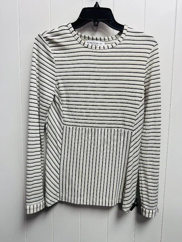 Top Long Sleeve Designer By Derek Lam In Black & White, Size: M