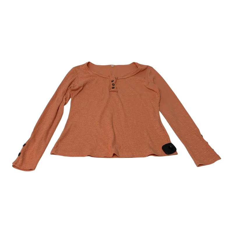 Top Long Sleeve By Clothes Mentor In Orange, Size: S