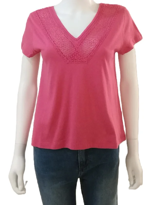 84275914 V-Neck T-Shirt - Fuchsia