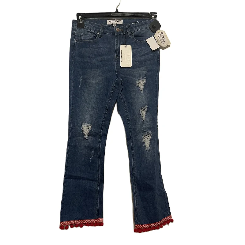 Blue Denim Jeans Flared By Velvet Heart, Size: 2