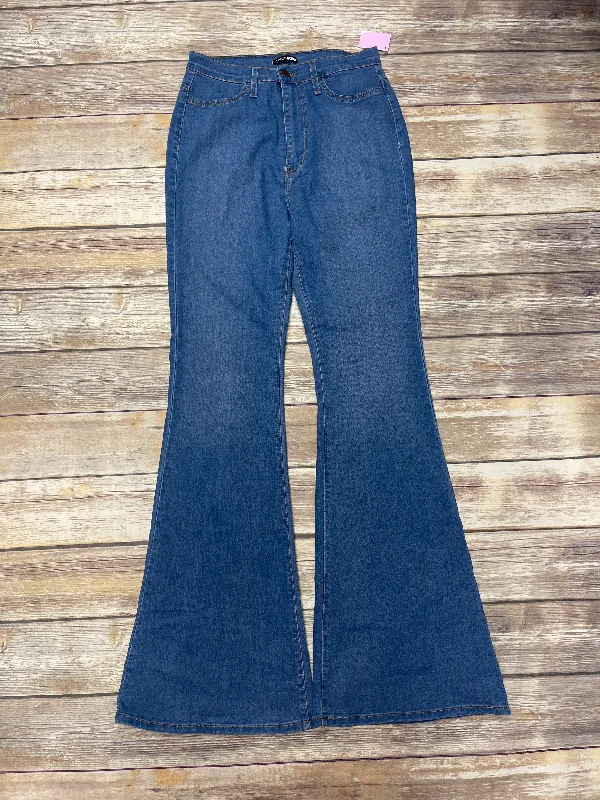 Jeans Flared By Fashion Nova In Blue Denim, Size: 12