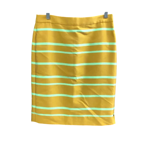 Skirt Mini & Short By J. Crew In Gold & Green, Size: 10