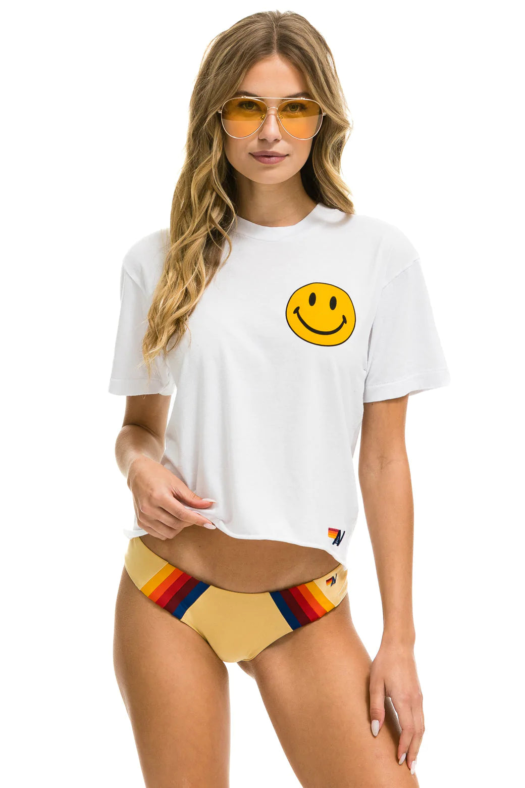 Smiley Chasing Rainbows Tee