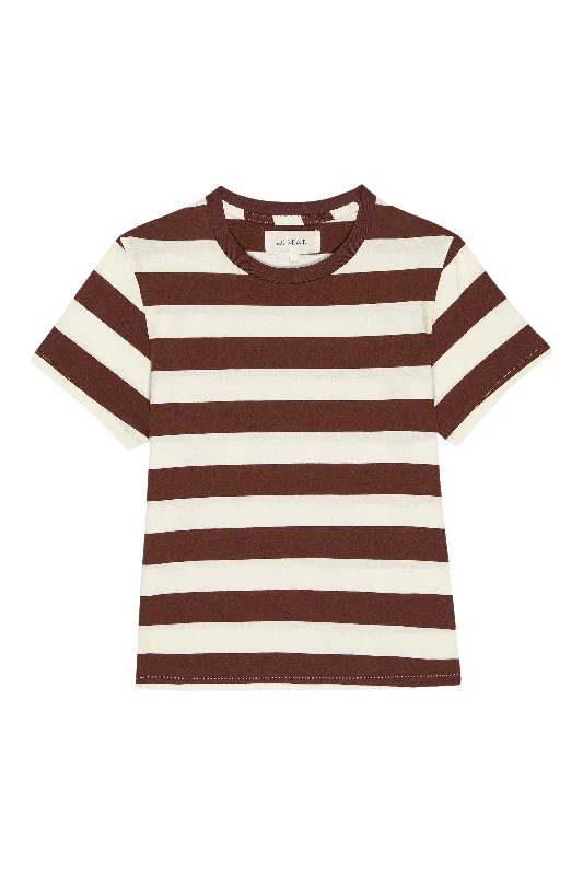 The Great Little Tee in Cognac Stripe