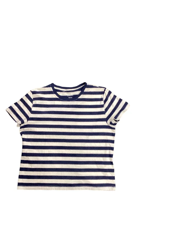 Top Short Sleeve By Everlane In Striped Pattern, Size: M