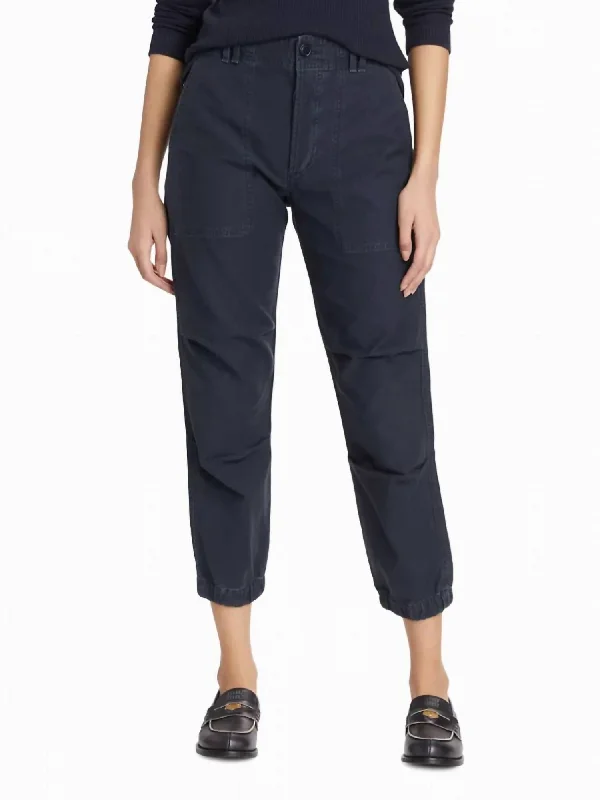 Agni Utility Trouser In Washed Marine