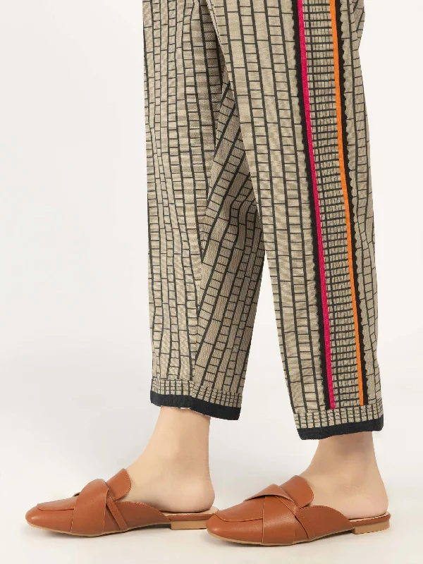 Printed Khaddar Trousers