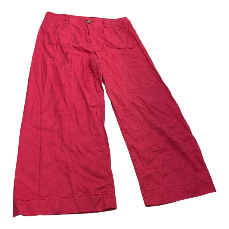 Pants Wide Leg By Maeve In Pink, Size: 8