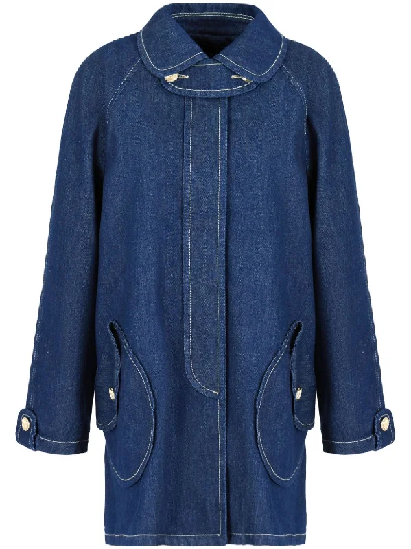 Emporio Armani Coats Blue