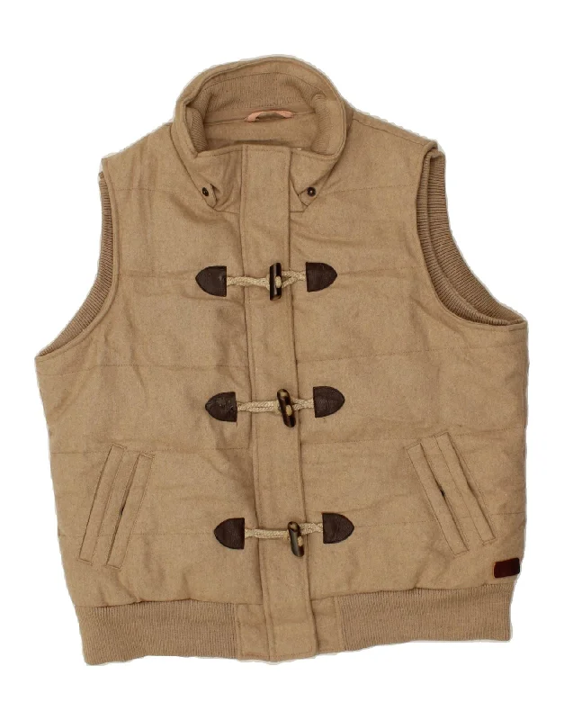 FAT FACE Womens Gilet UK 18 XL Beige Wool