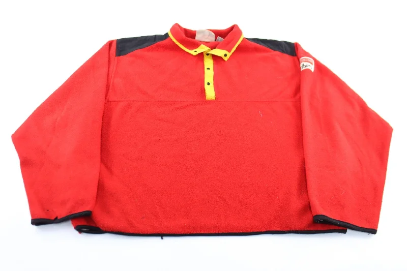 Marlboro Logo Patch Red & Black Pullover Jacket