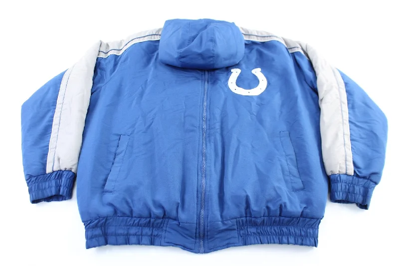 NFL Indianapolis Colts Embroidered Blue & Grey Zip Up Jacket