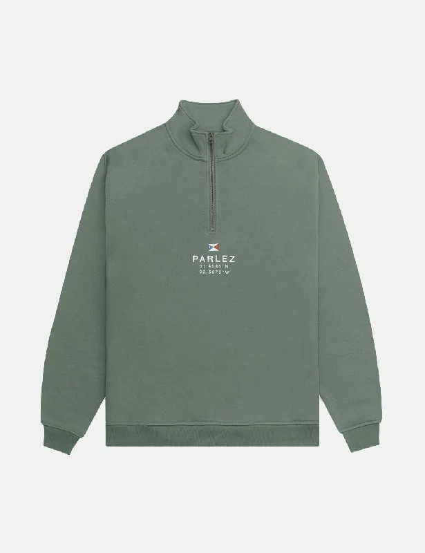 Parlez Prospect Quarter Zip Sweatshirt - Light Khaki