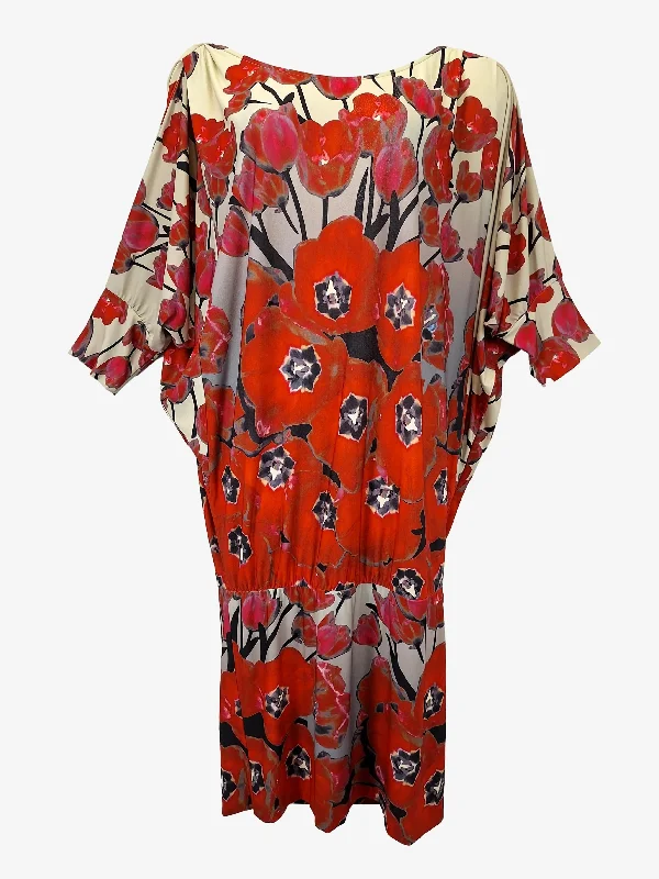 Charlie Brown Bat Sleeve Tulip Midi Dress Size 14