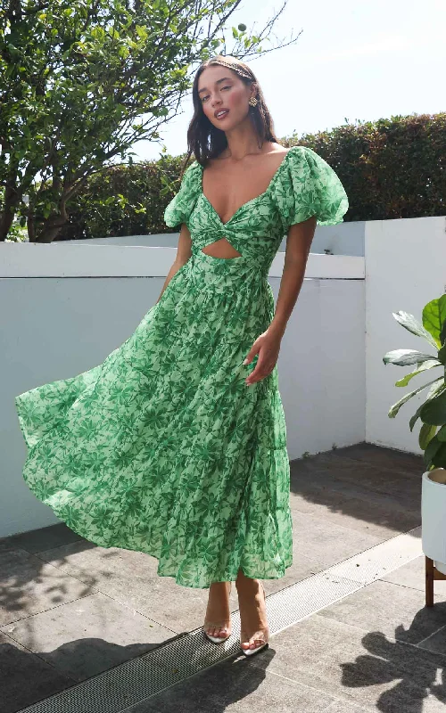 Bretta Maxi Dress - Daisy Green Floral