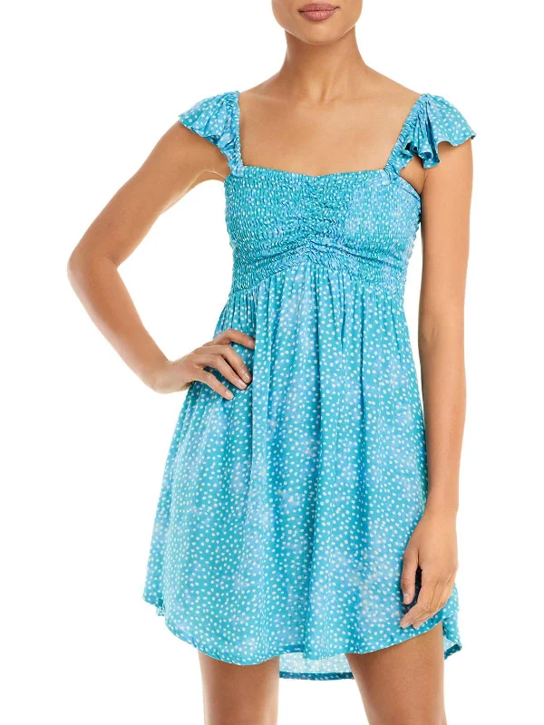 Hollie Womens Smocked Mini Sundress