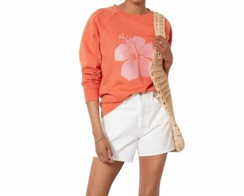 Evereve Sweatshirt In Hibiscus Orange