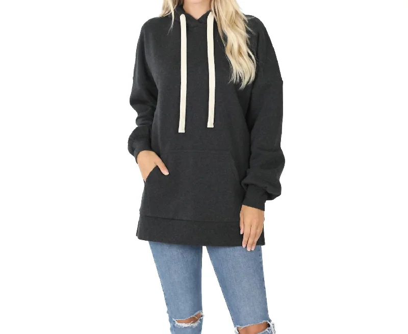 In The Hood Hoodie In Charcoal