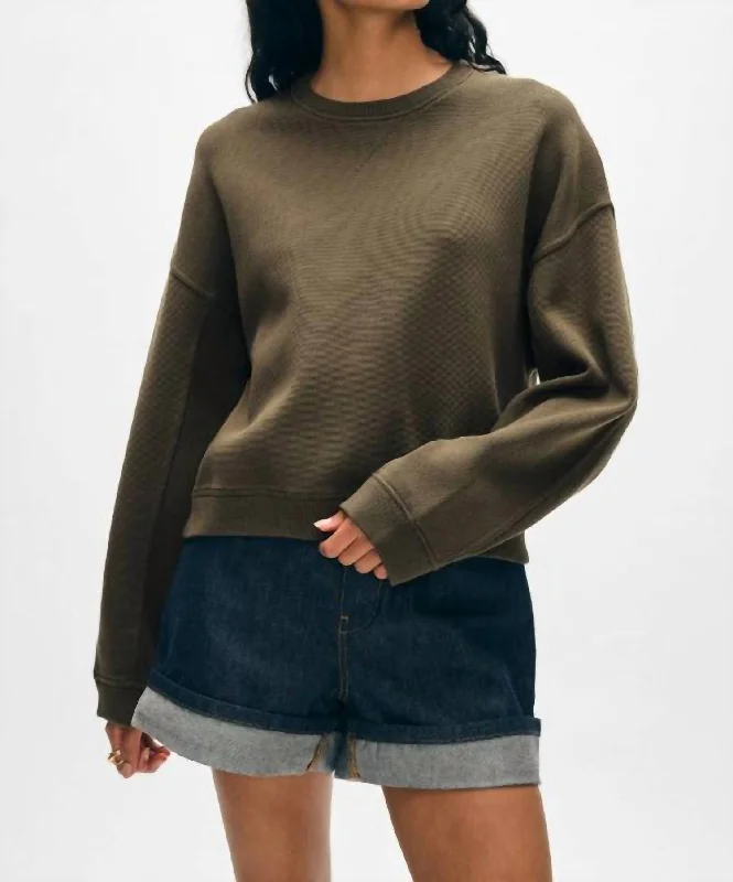 Superfine Organic Cotton Sweatshirt In Dark Sage