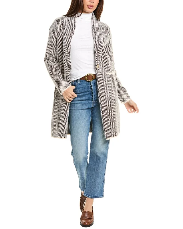 Stella + Lorenzo Fuzzy Eyelash Cardigan