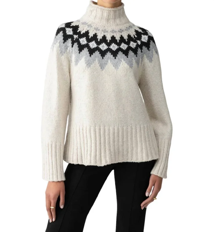 Tis The Season Sweater In Toasted Almond Multi