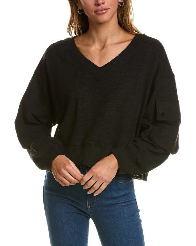 Vintage Havana Bounded Texture Jersey V-Neck Pullover