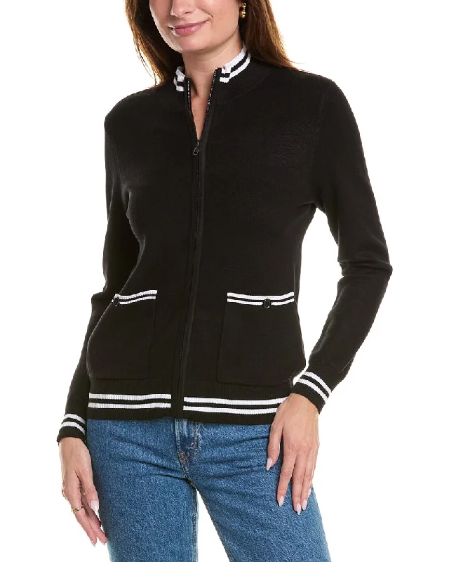 YAL New York Zip-Up Pocket Front Sweater